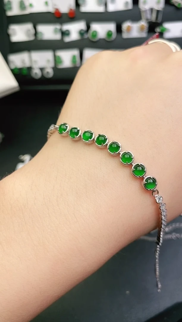 银S925镶嵌戒指翡翠0