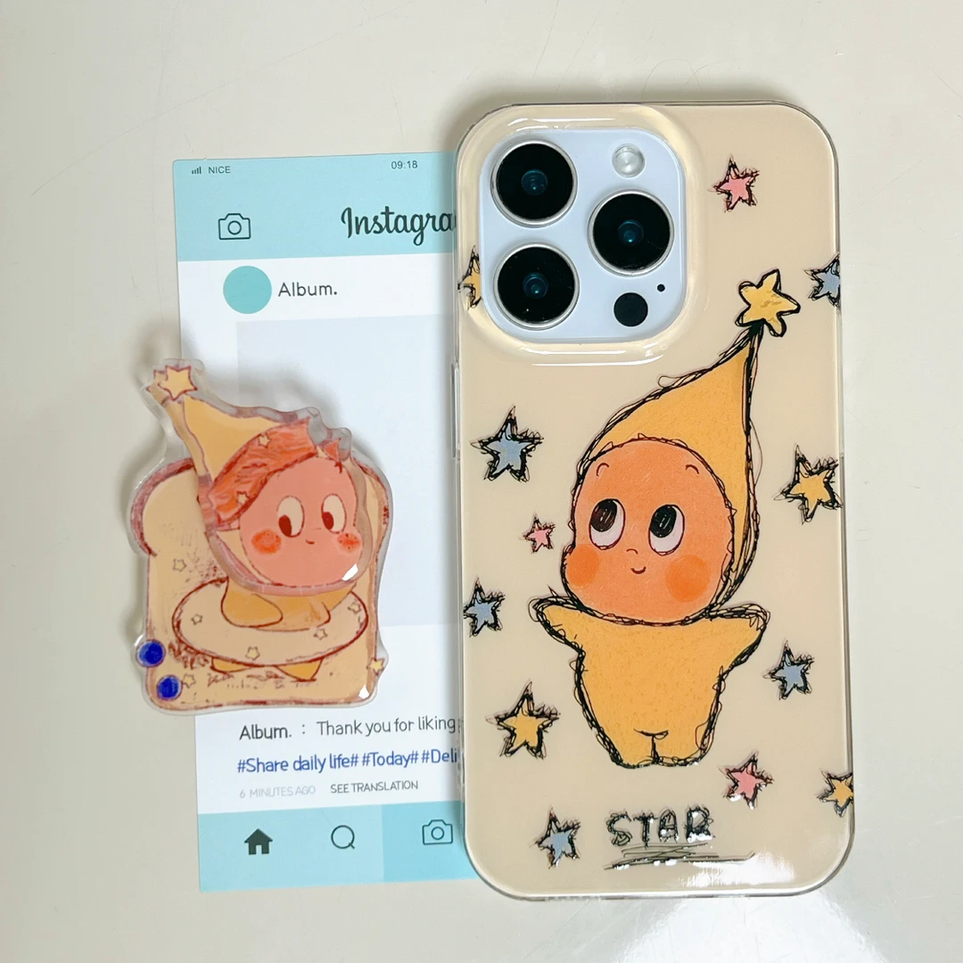 【162】star星星小人适用手机壳苹果17iPhone16华为小米17oppovivo