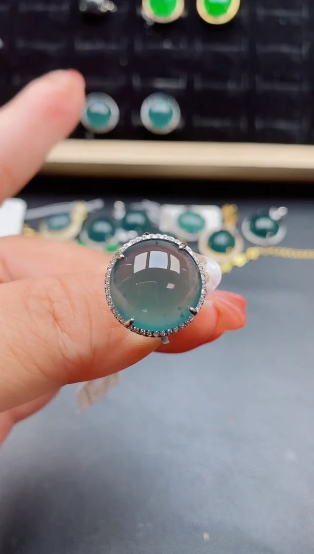 【闪购商品】翡翠戒指银S925镶嵌12112