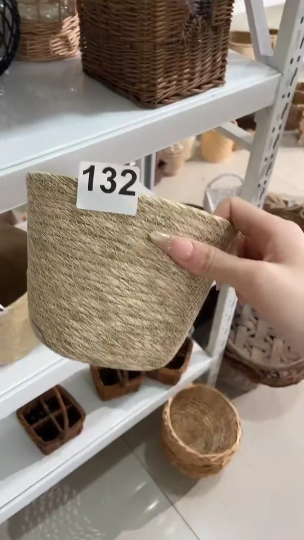 有机玻璃132号柳编花瓶套1