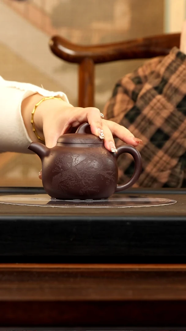 【闪购商品】紫砂茶壶SJK 黑墩头 茄瓜