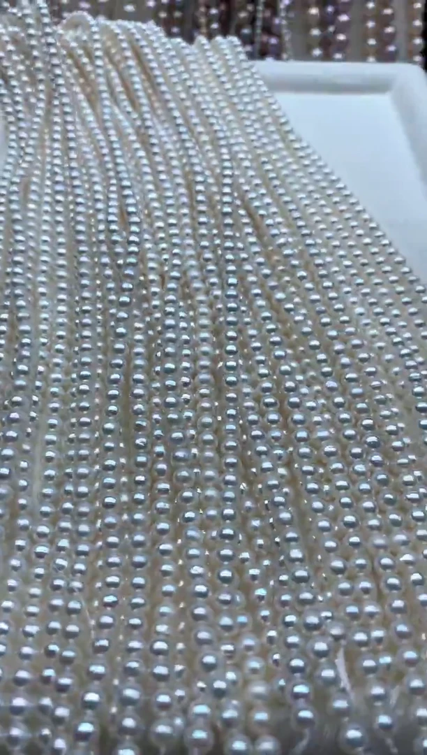 未镶嵌裸珠无扣头淡水珍珠多样性发其一，非无暇