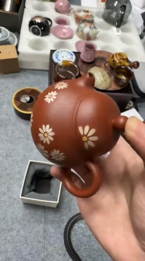 摆件陶茶具茶具茶具雏菊紫砂壶