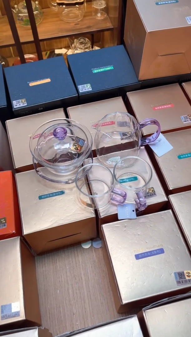 禅语盖碗/浅紫+倾妍浅紫+清禾杯浅紫