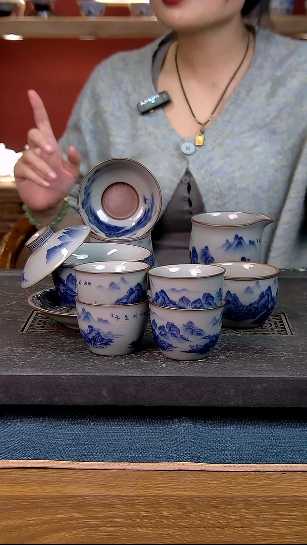 简装家用款8件套 老陶泥开片纹陶瓷茶具