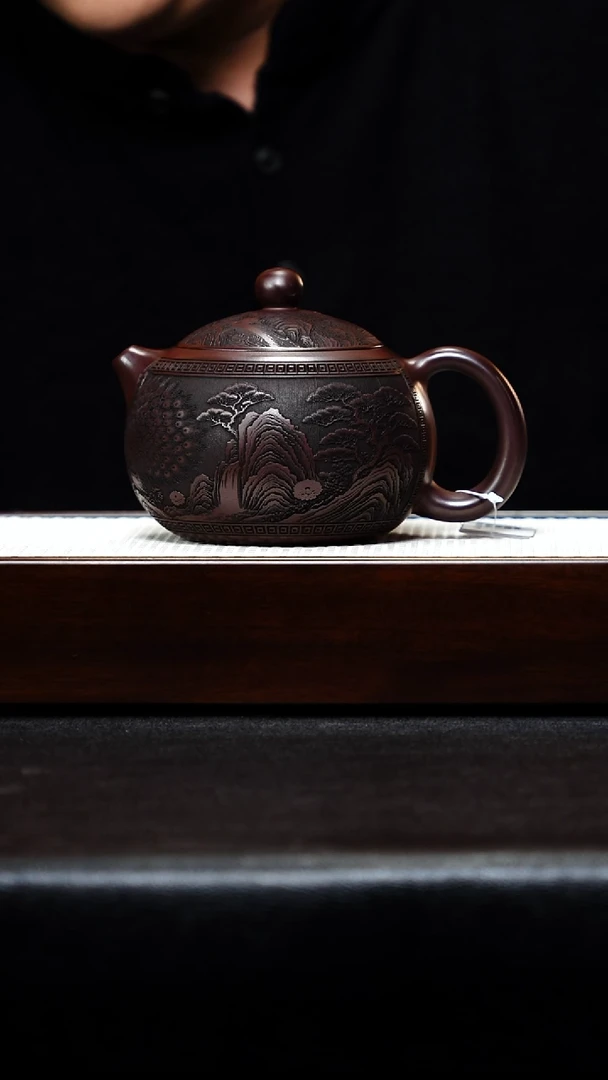 茶壶紫砂宜兴紫砂 西施 石红 李恒阳h410