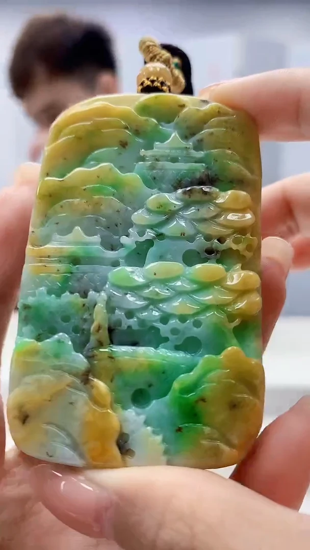 定制翡翠未镶嵌4868xx-毛货挂件13