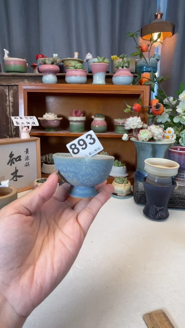 瓷片893知木小芳花盆