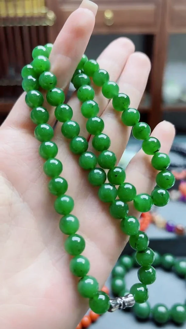 和田玉未镶嵌颈饰碧玉项链XEZB