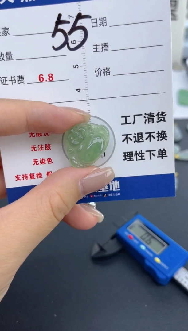 颈饰未镶嵌翡翠天然A货缅甸翡翠  55