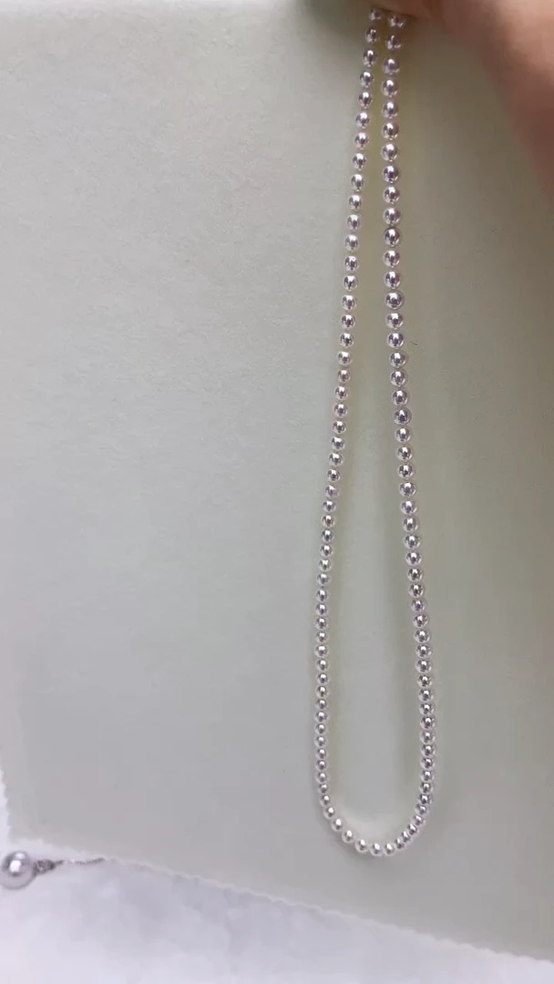 18K金镶嵌淡水珍珠DA XS002 3-4 串链