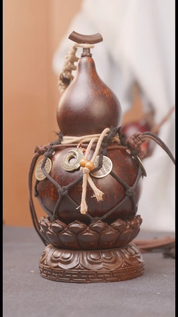 514号链接精品大漆葫芦现货现发[一物一拍]不包含莲花底座