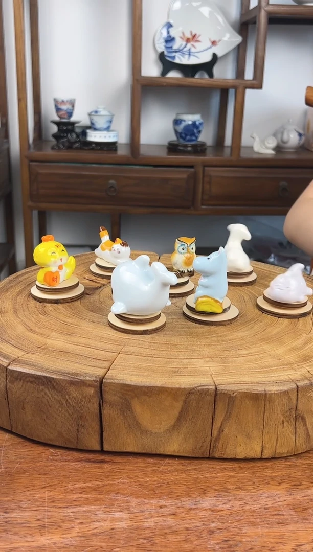 瓷片景德镇高温釉中彩-转转瓷随机发货