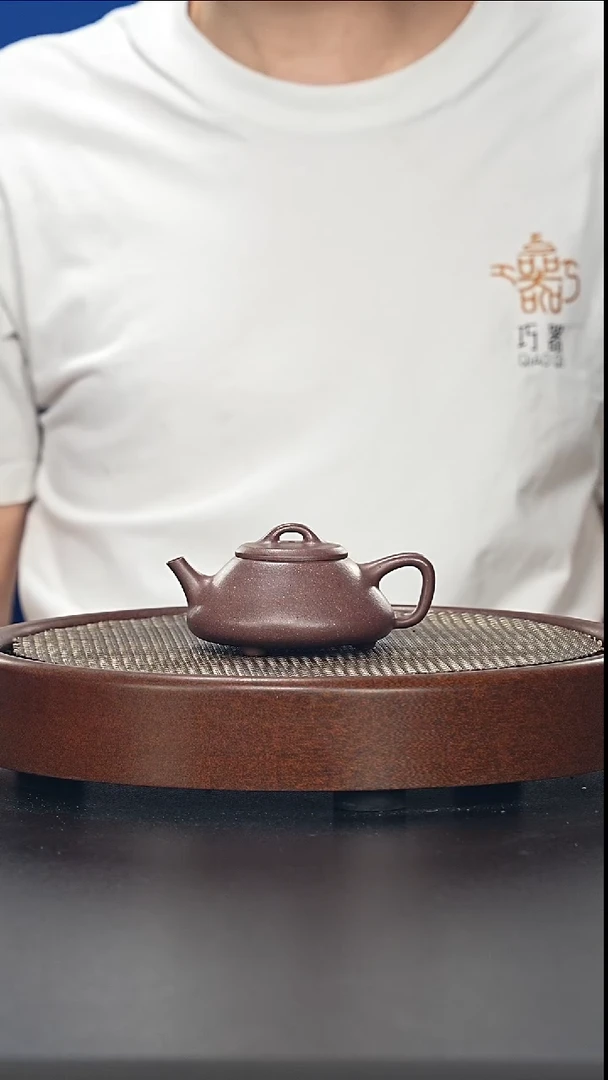茶壶紫砂任瓢-千禧紫泥-全手工无添加-150cc