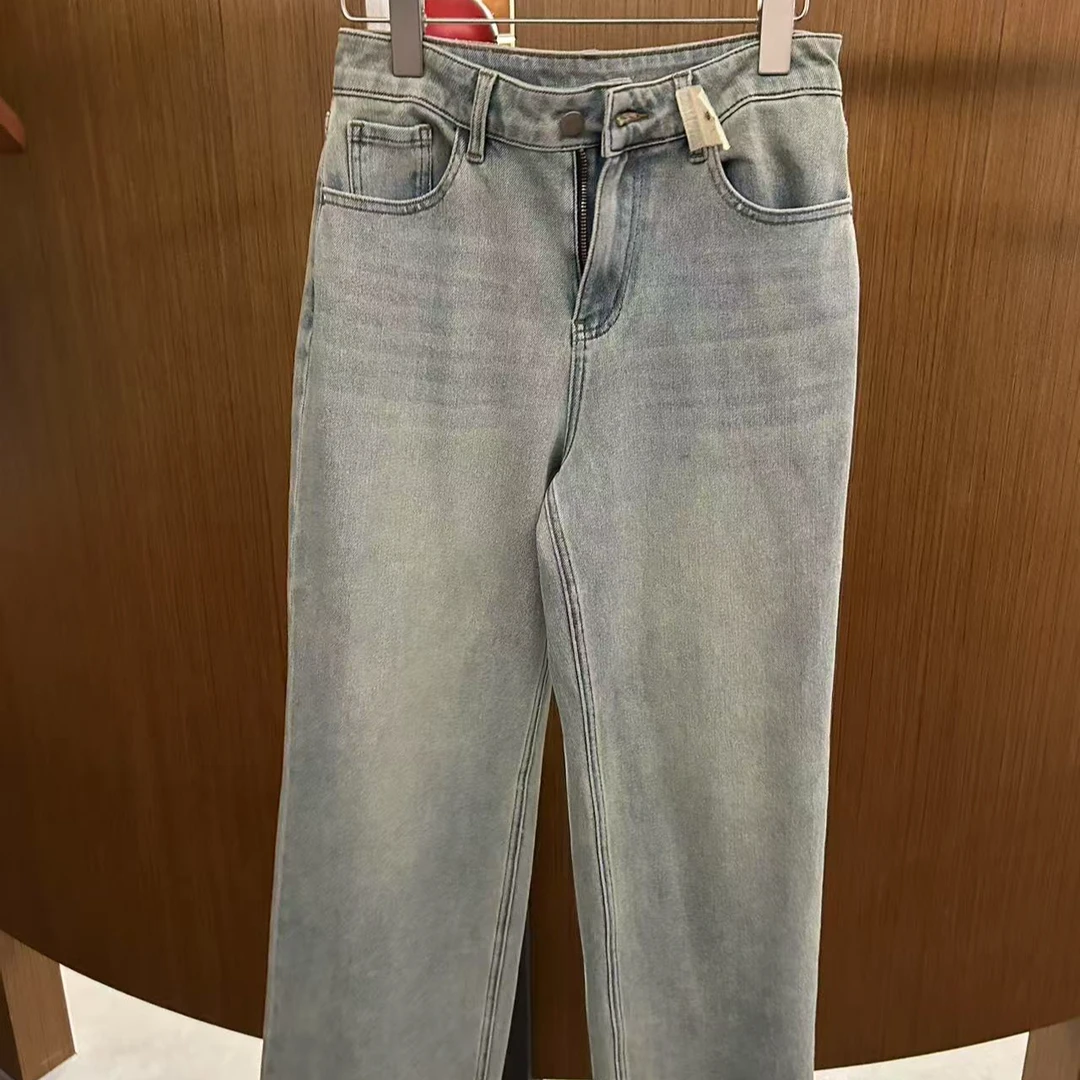 JIUJIU【冒险家】通勤百搭简约水洗做旧牛仔裤