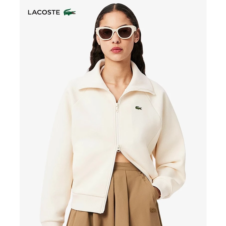LACOSTE法国鳄鱼女装25秋季新款时尚百搭舒适拉链卫衣外套|SF7206