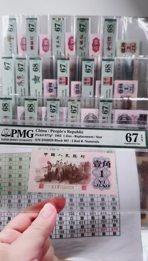 红三凸907冠补号PMG67分不挑号