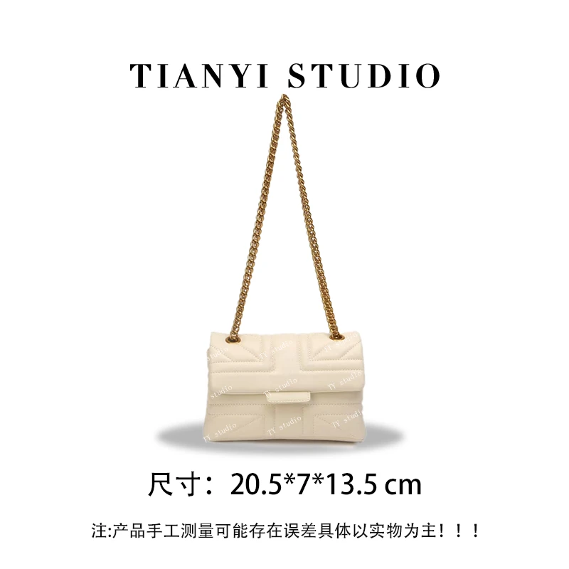 【TY】SKL-Z8071-米白 轻奢高级韩版单肩潮流时尚简约女包