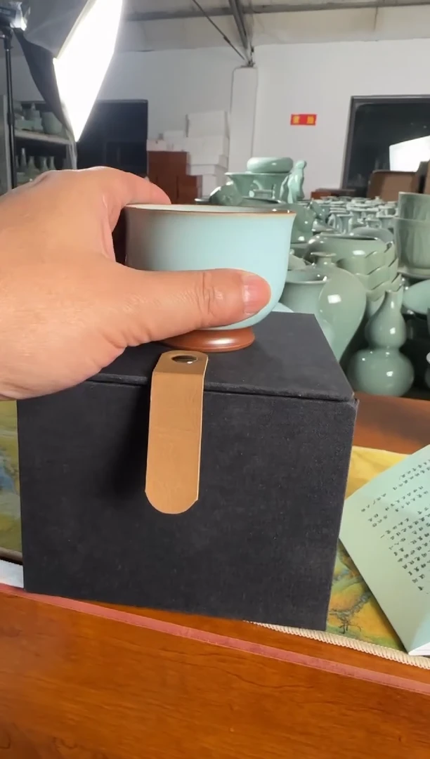 汝瓷平顶山汝瓷产品   玉兰杯（带证书礼盒）