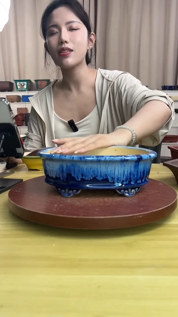 紫砂花盆浅草紫砂花盆微瑕