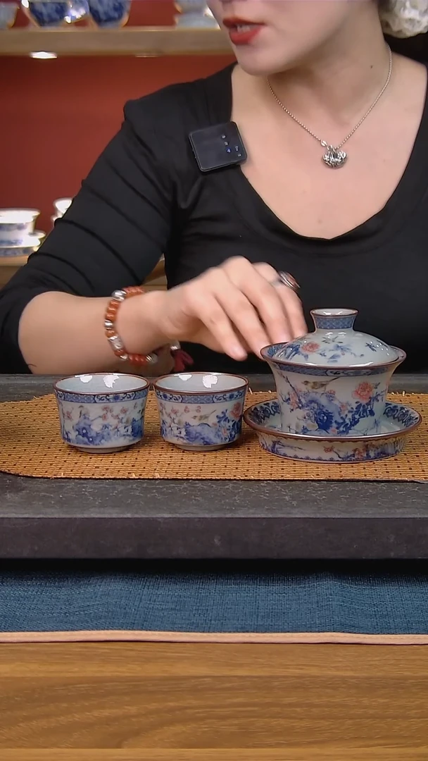 简装家用款3件套 老陶泥开片纹陶瓷茶具