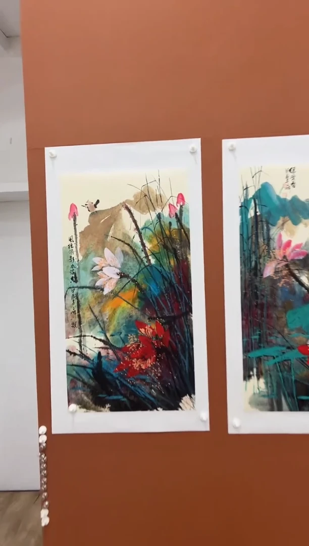 国画库*洛李文峰三尺整张亮彩花鸟