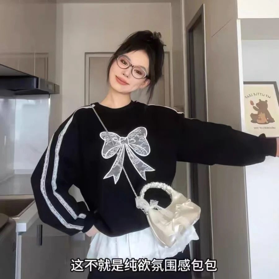 甜美蝴蝶结手提包in芭蕾风手拎云朵包简约百搭单肩斜挎包通勤包包