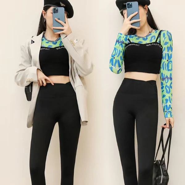 腰边褶皱芭比裤休身