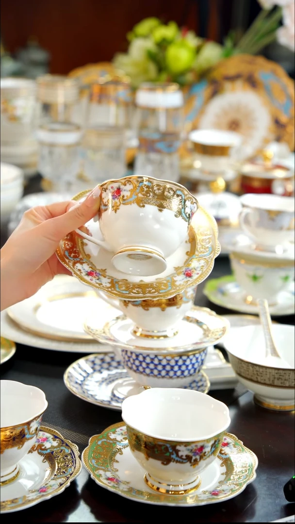 瓷片咖啡杯碟1套