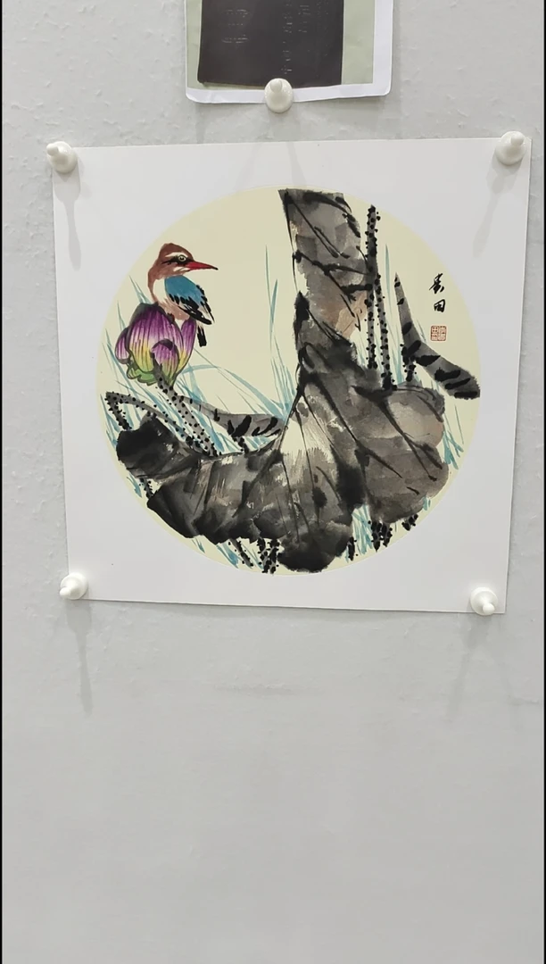 书法李贵田 写意花鸟 1.6平尺