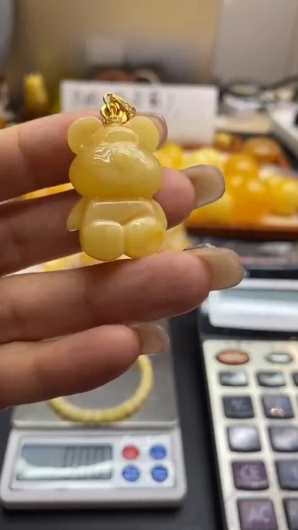 琥珀银S925镶嵌珠宝奇石1910