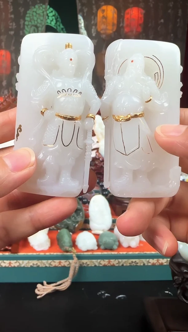 未镶嵌和田玉挂件门神