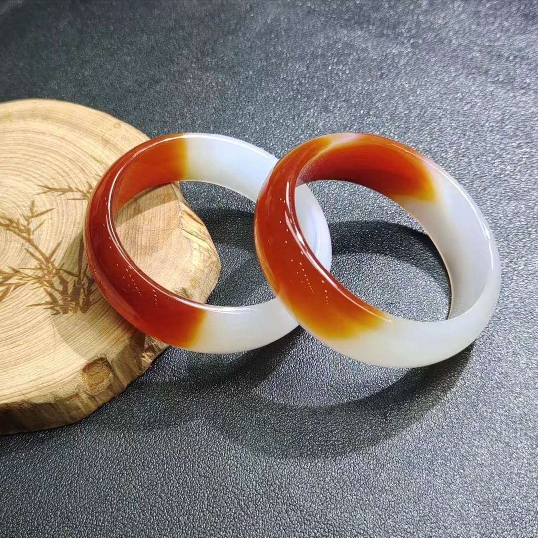 面面来财珠宝q-S6049-鸳鸯双色锦鲤玛瑙手镯-多样性发其一/57-62