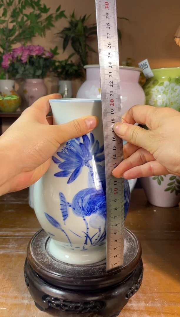 瓶景德镇手绘陶瓷花瓶  手绘   口8高度 20