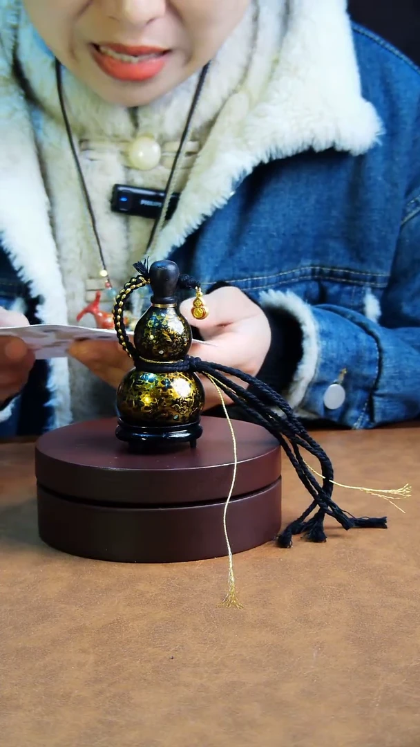 【闪购商品】80直播一物一图大漆酒葫芦送底座送挂绳