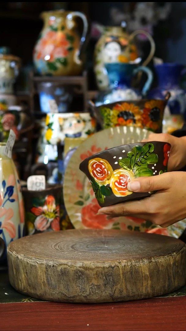 陶瓷281景德镇手工手绘釉下彩