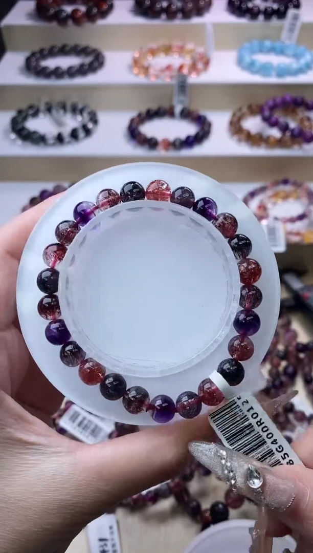 【闪购商品】水晶手链未镶嵌黑加仑超七单圈7m+