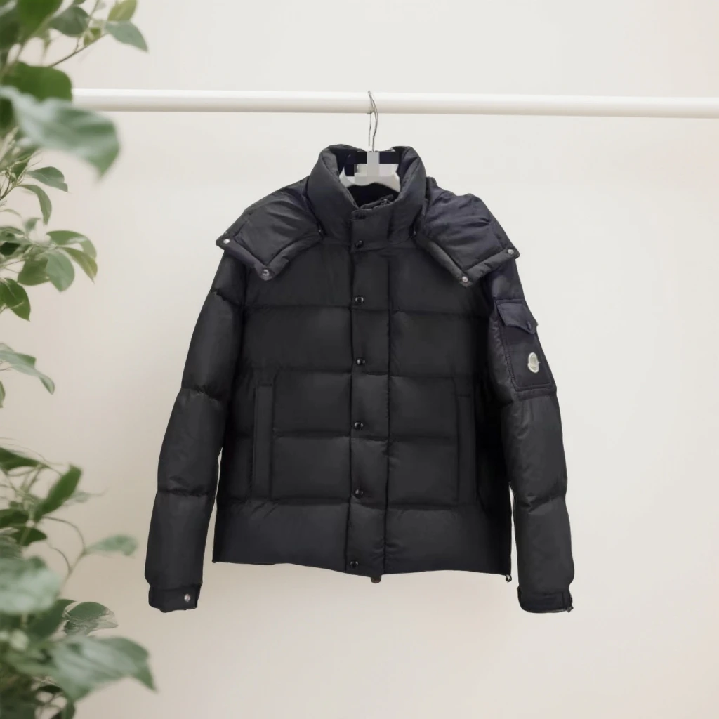 门家Maya加厚防风服男女同款亮面保暖连帽外套