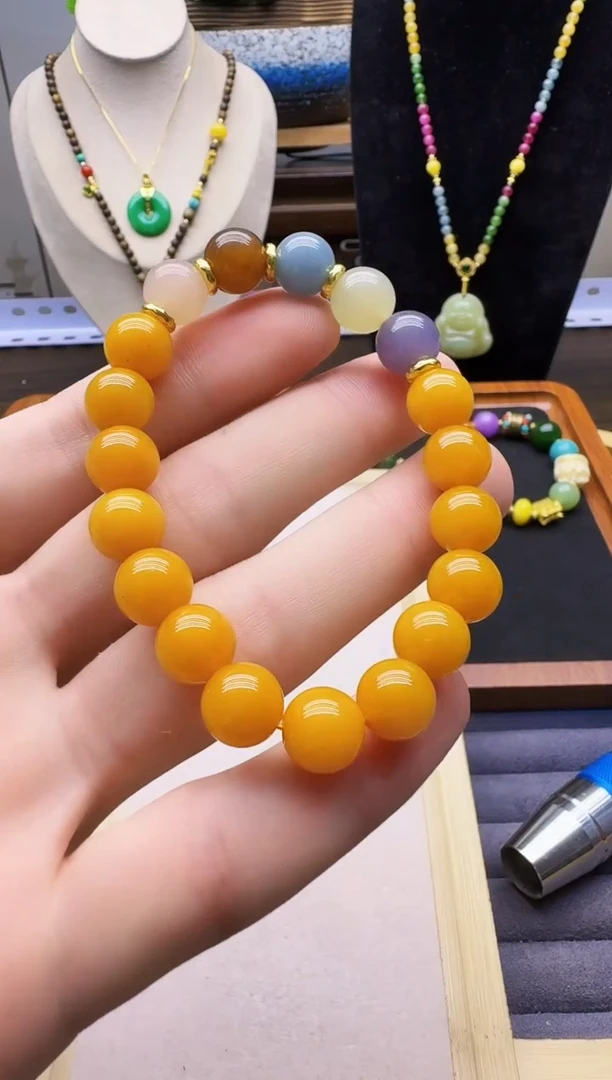 14K金镶嵌手链翡翠S162