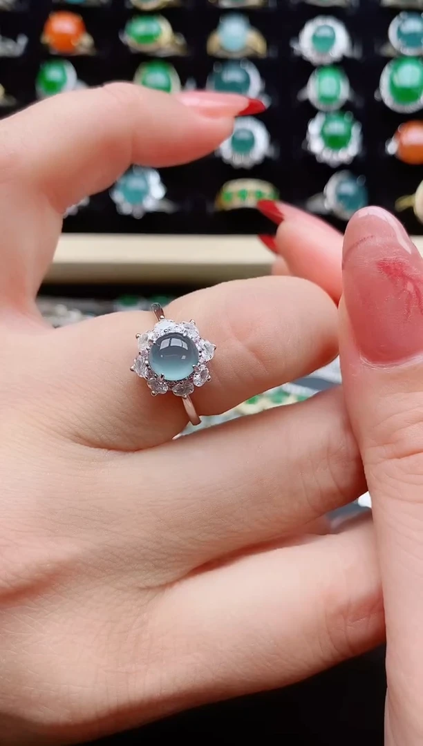 【闪购商品】翡翠戒指银S925镶嵌321321