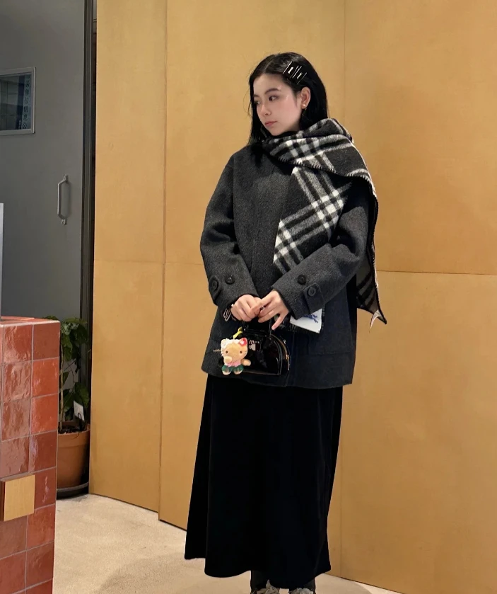 【按编号下单】全智 初秋百搭气质披肩轻奢羊绒经典格纹围巾空调房