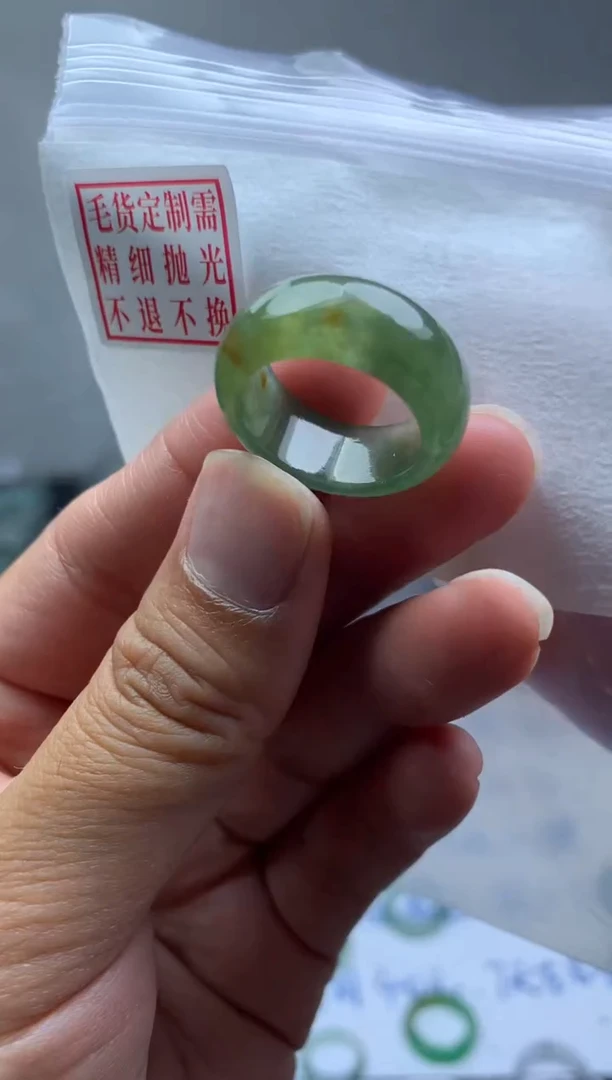 定制翡翠未镶嵌毛货需精细抛光戒圈12 #