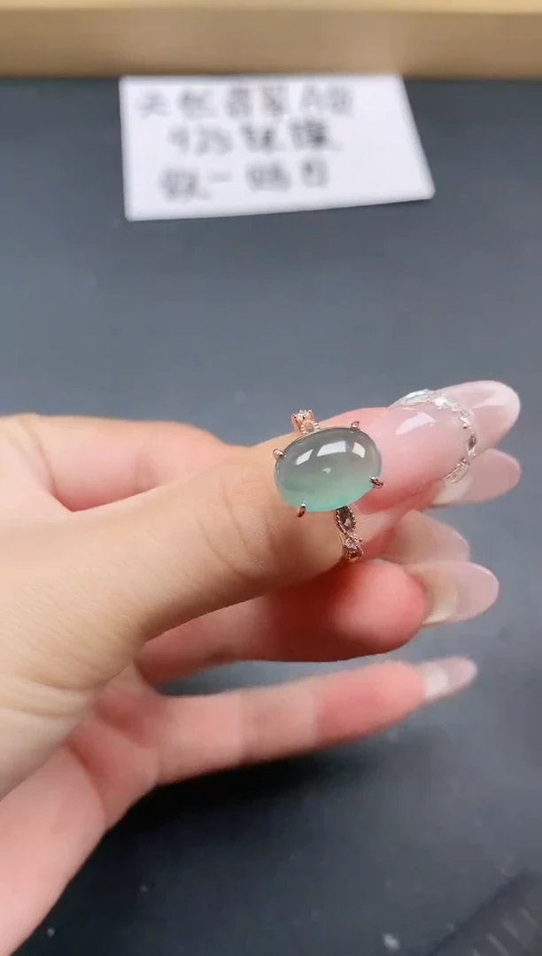 银S925镶嵌戒指翡翠11111