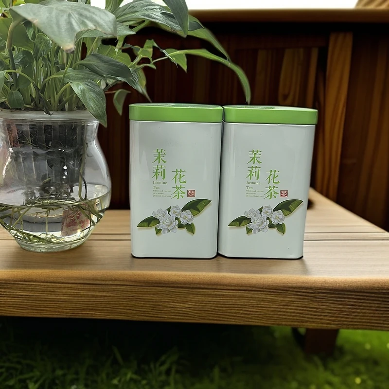 （到手俩罐）浓香茉莉花茶飘雪耐泡高山云雾绿茶明前茶叶