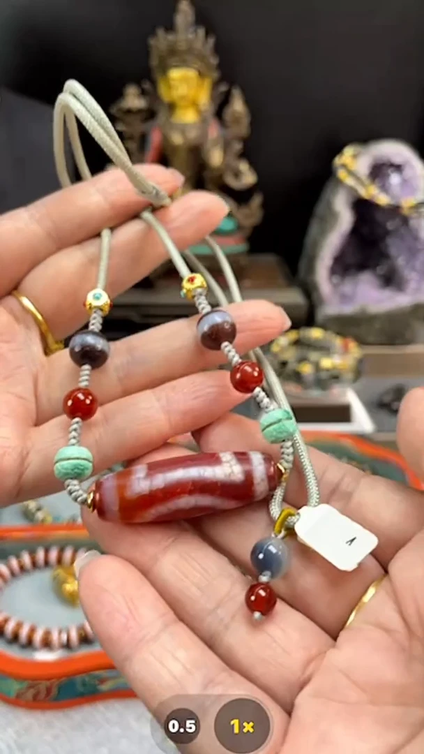 玛瑙/玉髓（覆膜）项链未镶嵌红肉天地项链