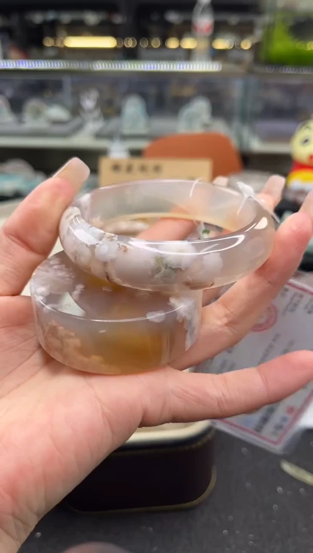 未镶嵌手镯石英质玉61圈口 （赠品镯心）357891