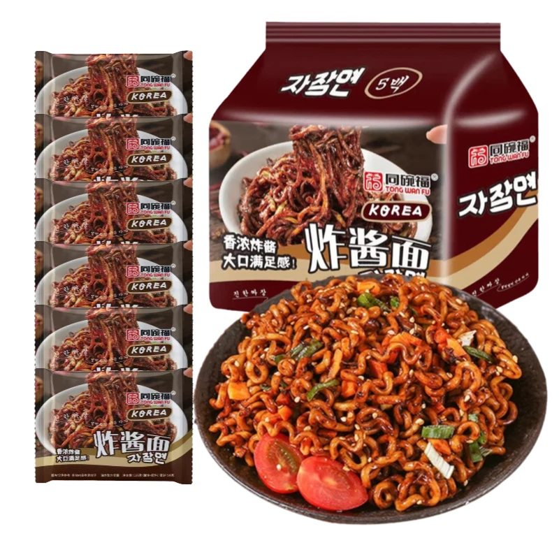 同碗福韩式炸酱面袋装干拌面即食方便面拉面宿舍夜宵速食泡面整箱