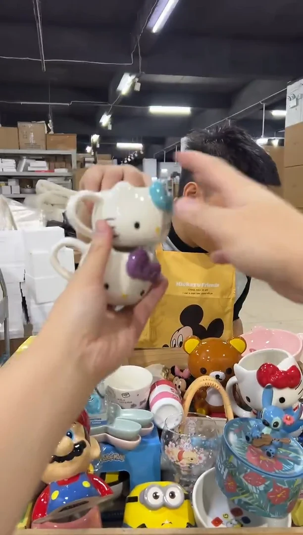 瓷片kkkt 一口杯 蓝色加紫色