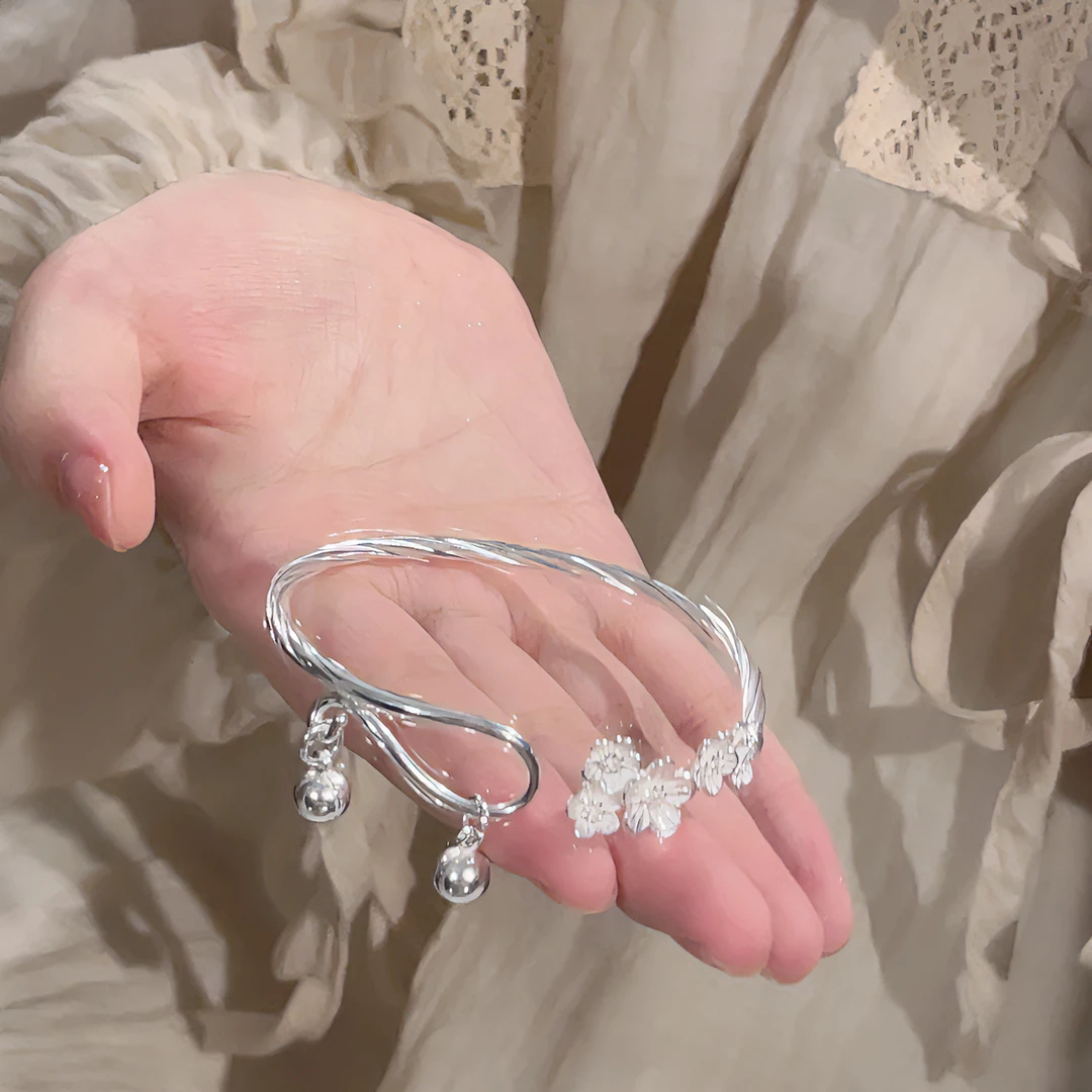 合金手链 梅花铃铛手镯女新中式中国风甜美简约个性手链可调节ins