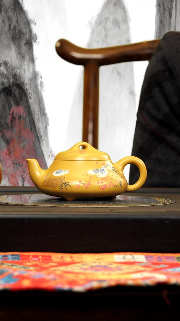 【闪购商品】紫砂茶壶BYM 黄金朱泥 汉棠石瓢